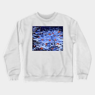 Firefly sea (red on blue) II Crewneck Sweatshirt